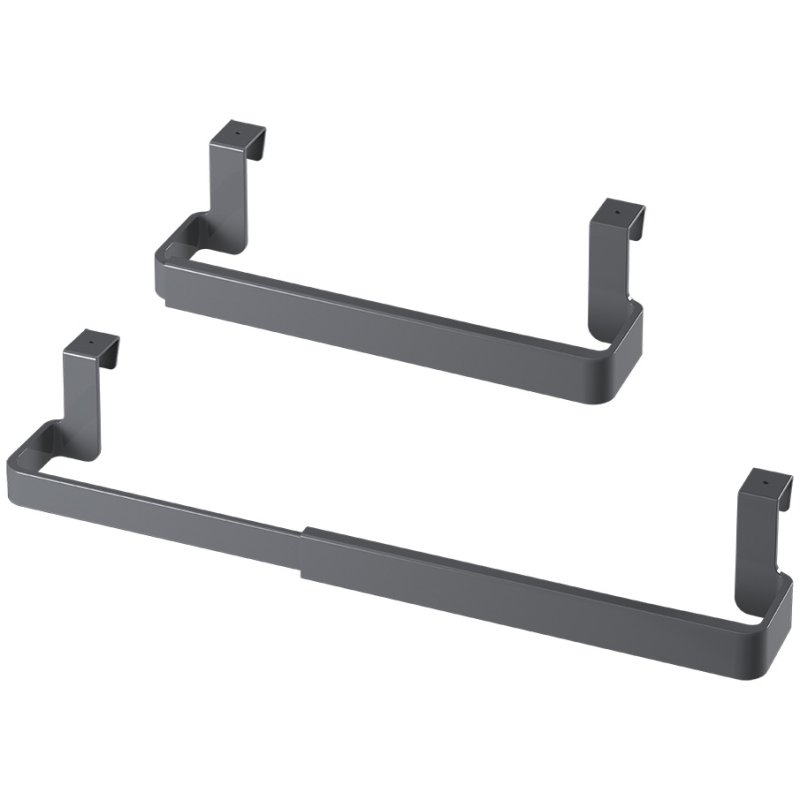 Metaltex handdoekhouder uitschuifbaar, grijs, 240-400 mm, ABS-kunststof
