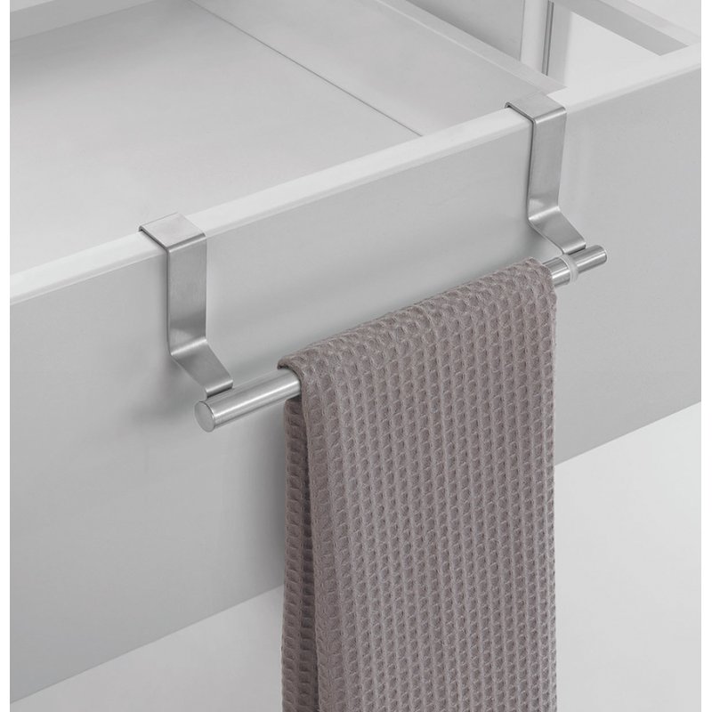 Metaltex porte-serviettes extensible, acier inoxydable, porte placard, 225-345 mm