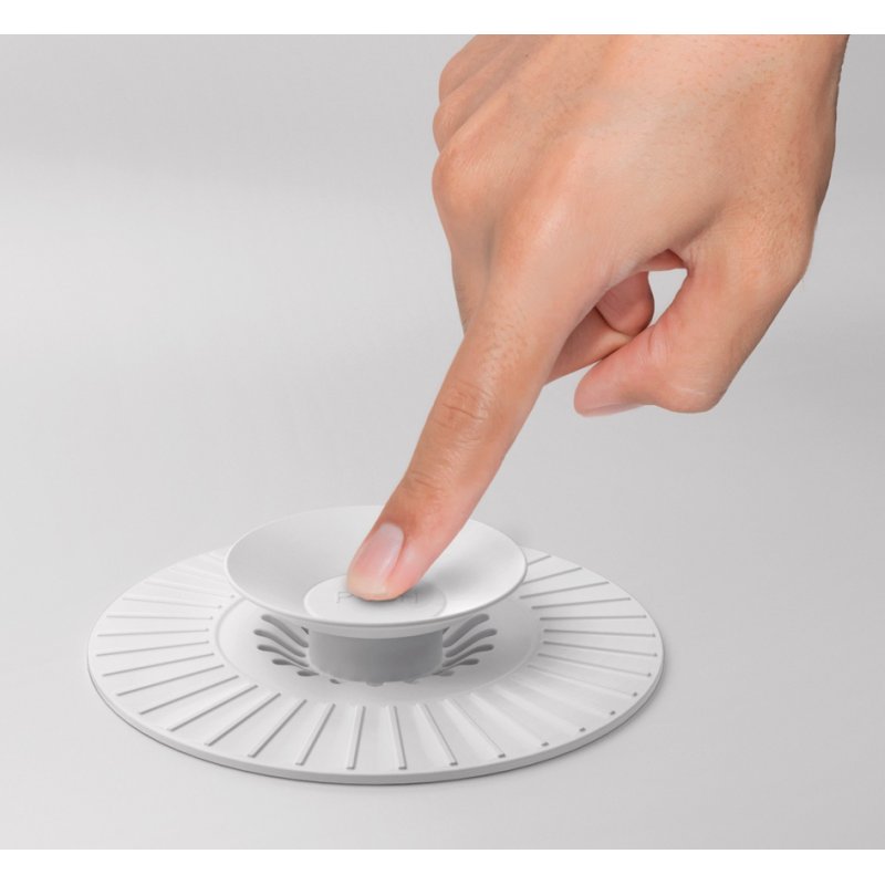 Metaltex couvre-évier universel, silicone, blanc, 113 mm