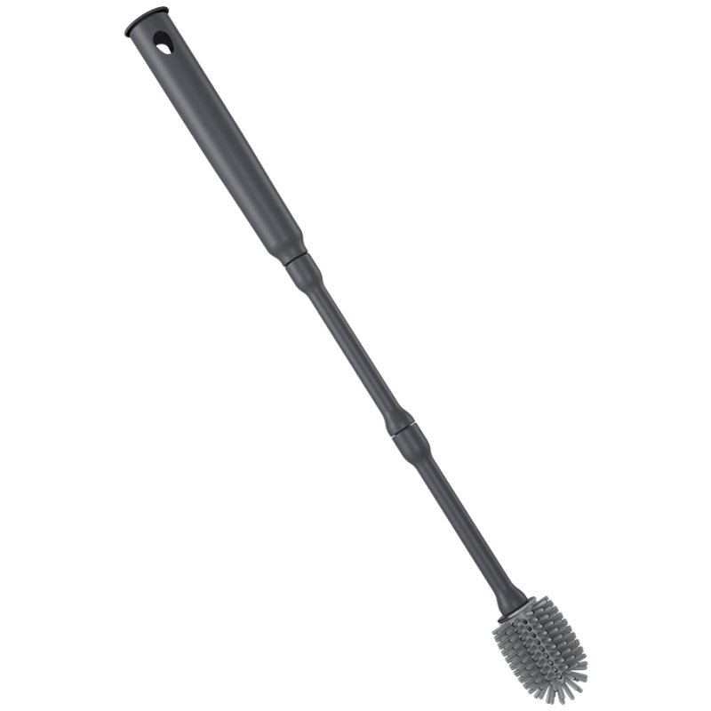 Metaltex flessenborstel Brush-Up, uitschuifbaar 30-40 cm, siliconenborstels, grijs