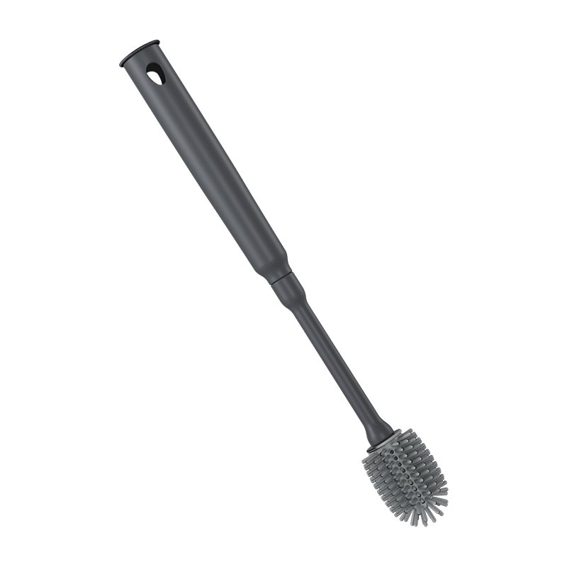 Metaltex flessenborstel Brush-Up, uitschuifbaar 30-40 cm, siliconenborstels, grijs