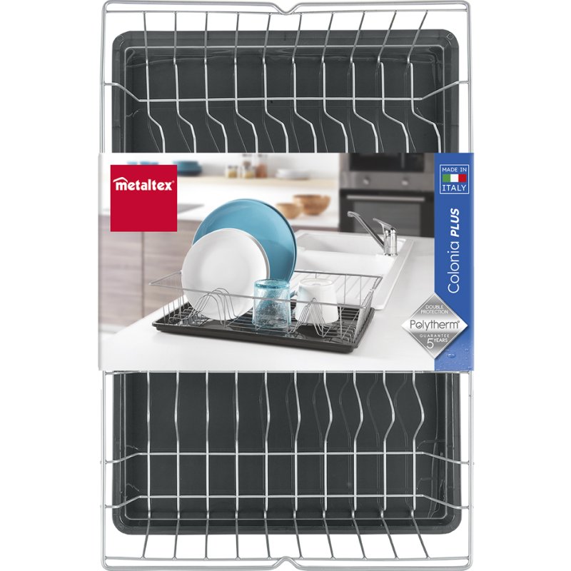 metaltex afdruiprek Colonia PLUS, met schaal, zilver/antraciet