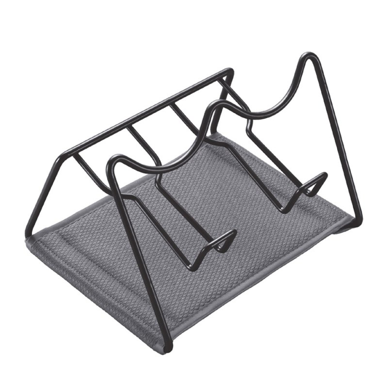 metaltex égouttoir Sodatex 2 LAVA, noir mat, 2 bouteilles, avec chiffon microfibre