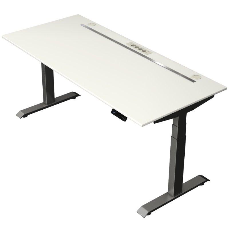Kerkmann Move boost 4 sit-stand desk, white, 1800×800 mm, electrically adjustable