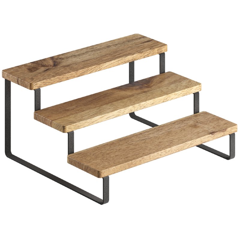 Metaltex kruidenrek York LAVA, zwart/bruin, industriële stijl, 270×230×130 mm