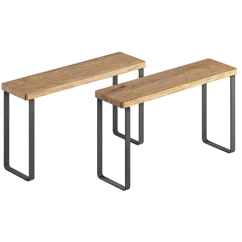 Metaltex kruidenrek York LAVA, mat-zwart, 2 stuks