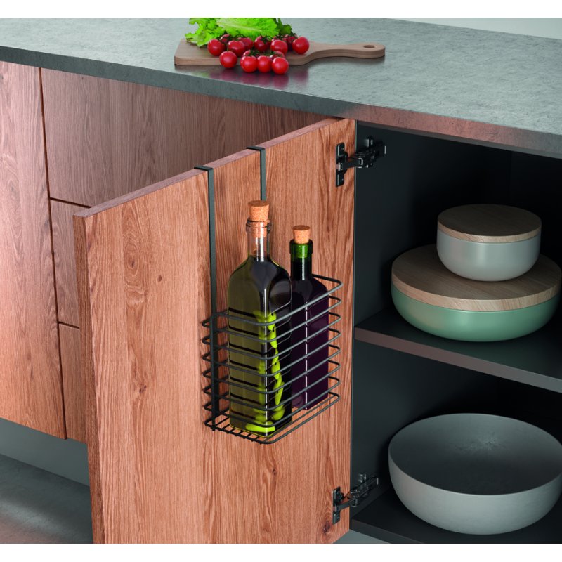 Metaltex Galileo panier suspendu haut, noir mat, 200×150×360 mm