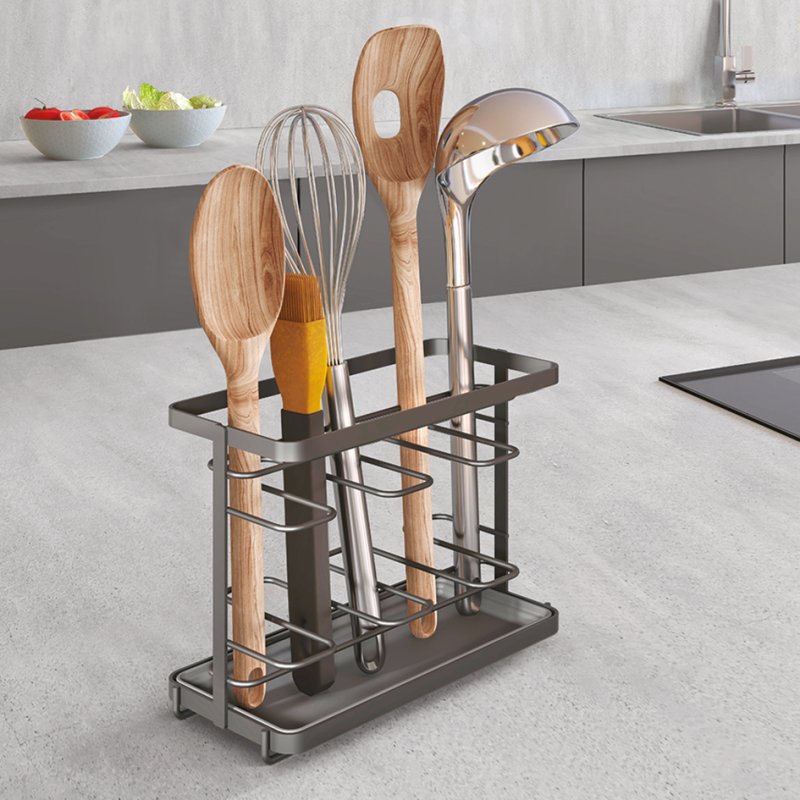 Metaltex organiseur de cuisine Tokyo LAVA, noir mat, 230×110×150 mm