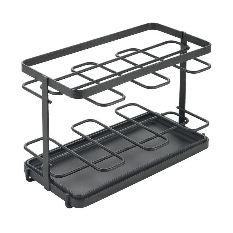 Metaltex organiseur de cuisine Tokyo LAVA, noir mat, 230×110×150 mm