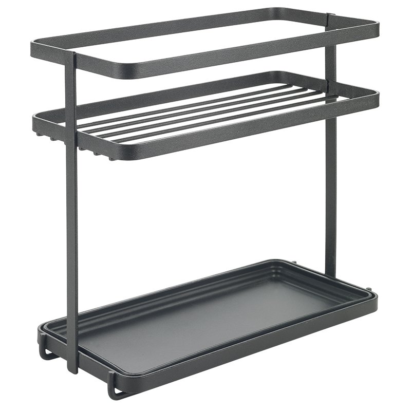 Metaltex kruidenrek Tokyo LAVA, 2 etages, mat zwart, 230×110×220 mm