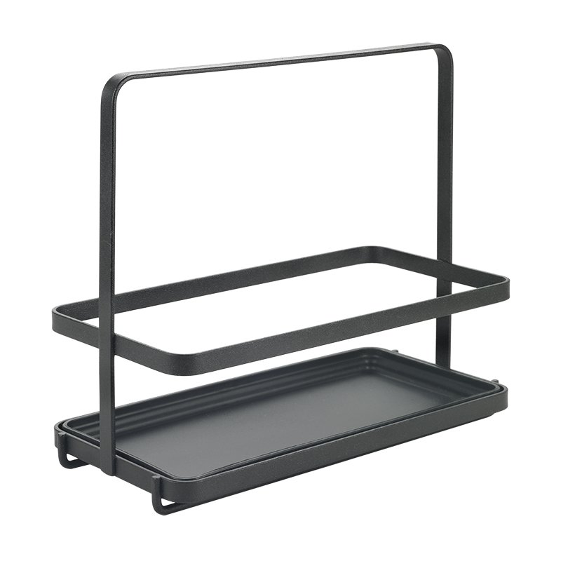 Metaltex menageset Tokyo Lava, avec poignée, noir mat, 220×110×180 mm