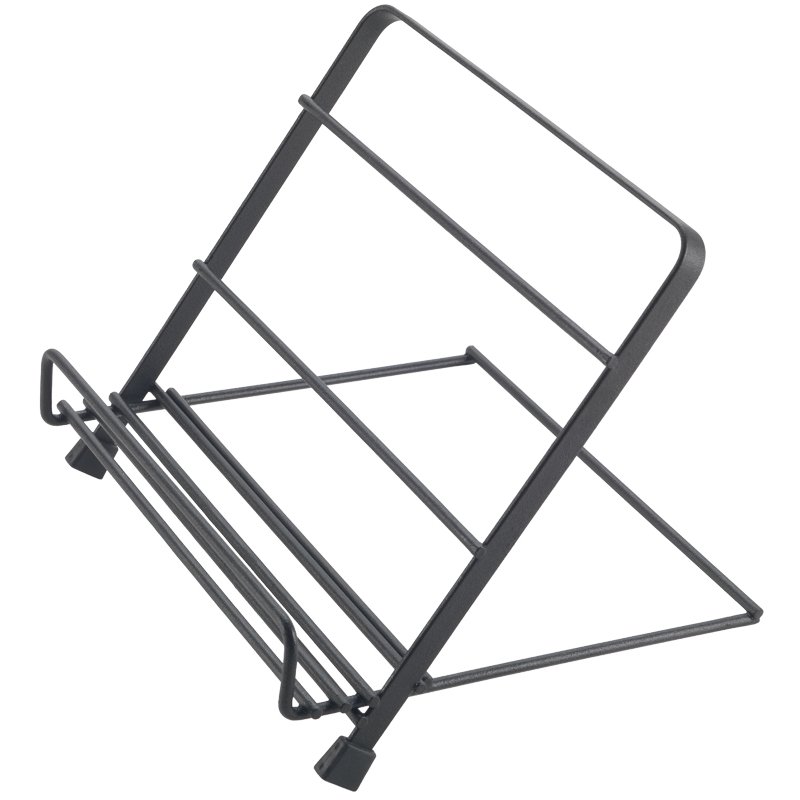 Metaltex kookboekstandaard Tokyo LAVA, mat zwart, 200×200×36 mm