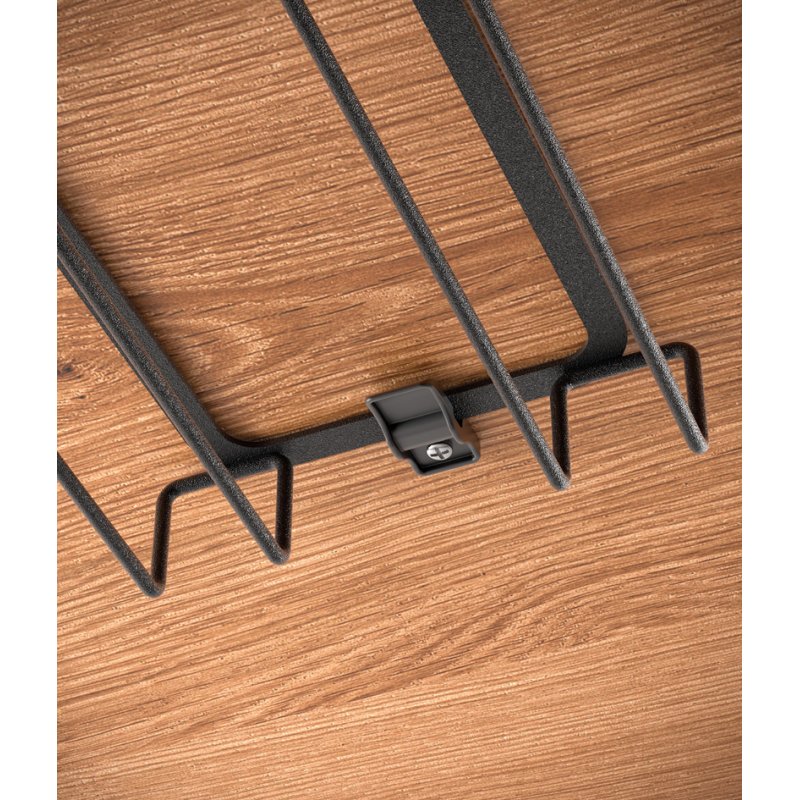 Metaltex porte-verres My-Glass LAVA, noir mat, pour 8 verres