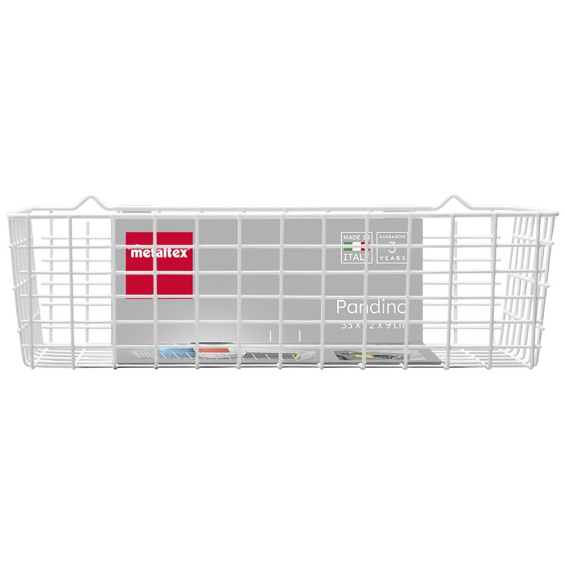 metaltex Allround basket Pandino, white, 330×120×100 mm