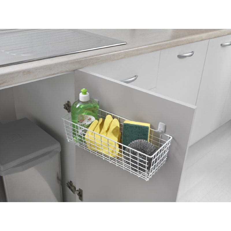 metaltex Allround basket Pandino, white, 330×120×100 mm
