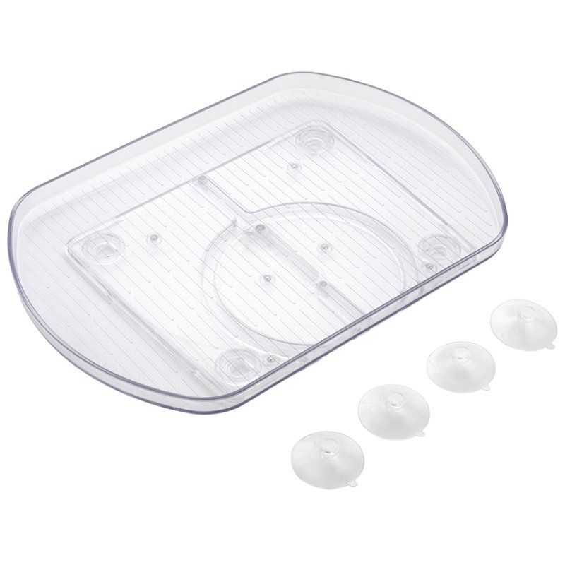 Metaltex Loop plateau tournant, plastique, transparent, 415×290×30 mm