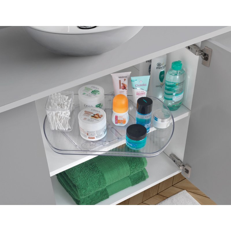 Metaltex Loop plateau tournant, plastique, transparent, 415×290×30 mm