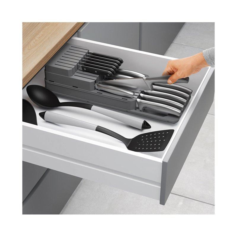 Metaltex messenorganizer Blade-Fit, grijs, kunststof, 3 niveaus