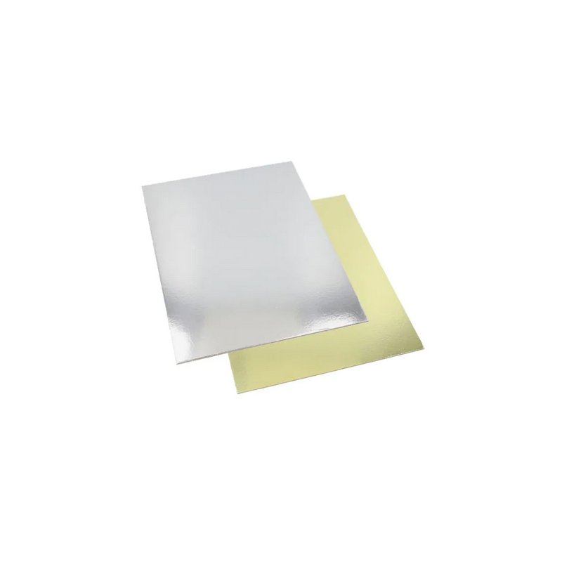STARPAK taartplateau vierkant, goud/zilver, 25 stuks