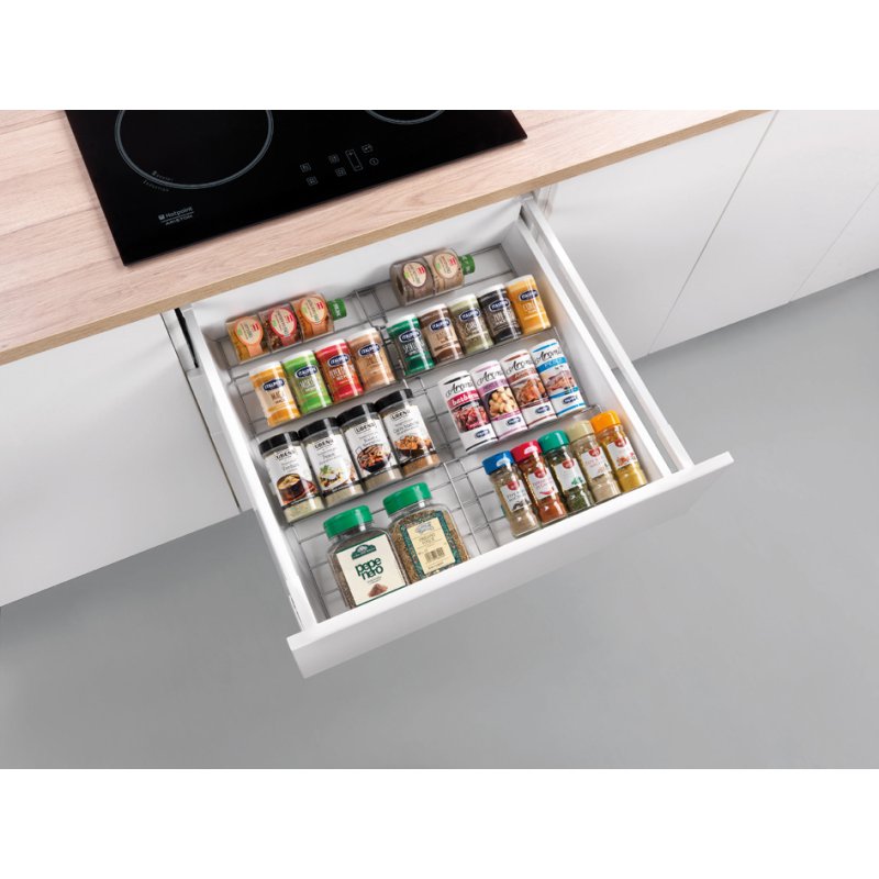 Metaltex range à épices extensible X-Pand, argenté métallisé, 260-510 mm