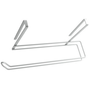 Metaltex keukenrolhouder Easy-Roll, zilverkleurig, gecoat metaal, 350×180×100 mm