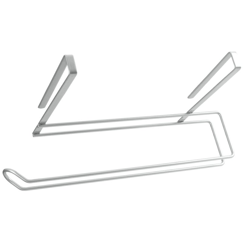 Metaltex keukenrolhouder Easy-Roll, zilverkleurig, gecoat metaal, 350×180×100 mm