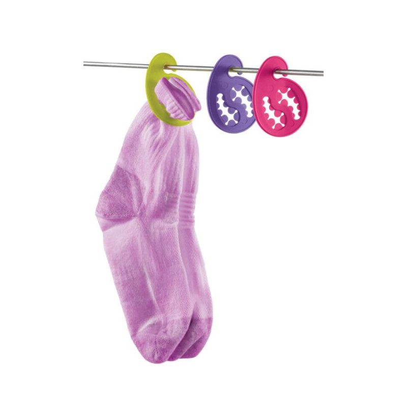 Metaltex porte-chaussettes caoutchouc, colorés, 55×75 mm, 12 pièces