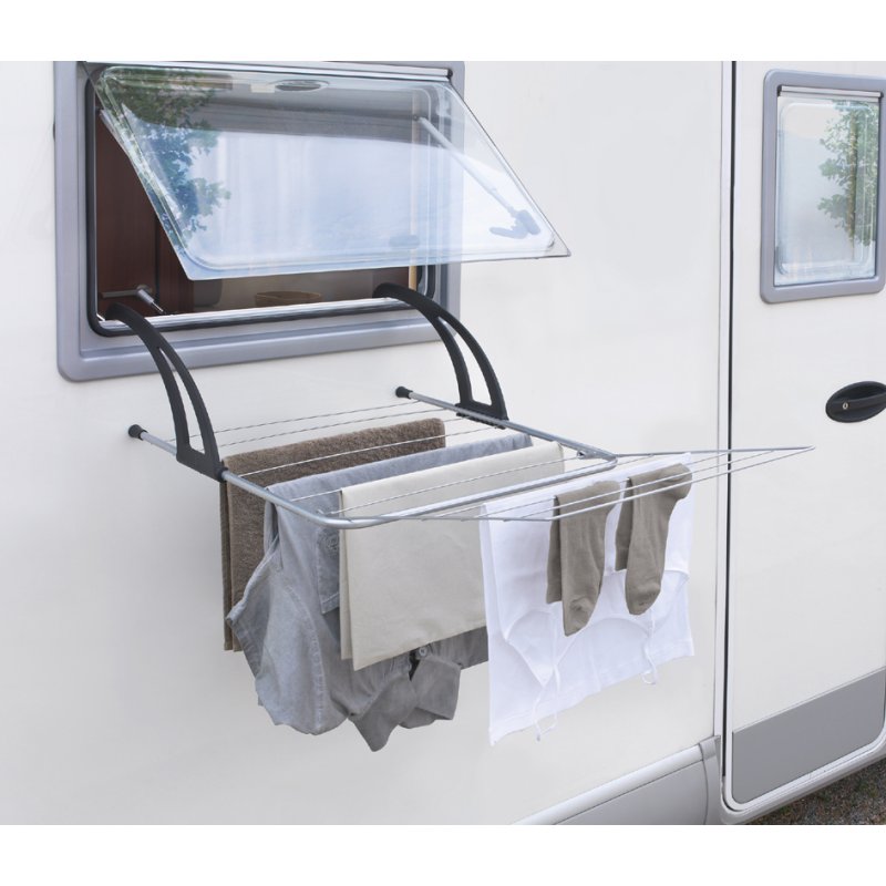 metaltex verwarming- & balkondroogrek Seram 7, 7 m drooglengte, zilver/zwart