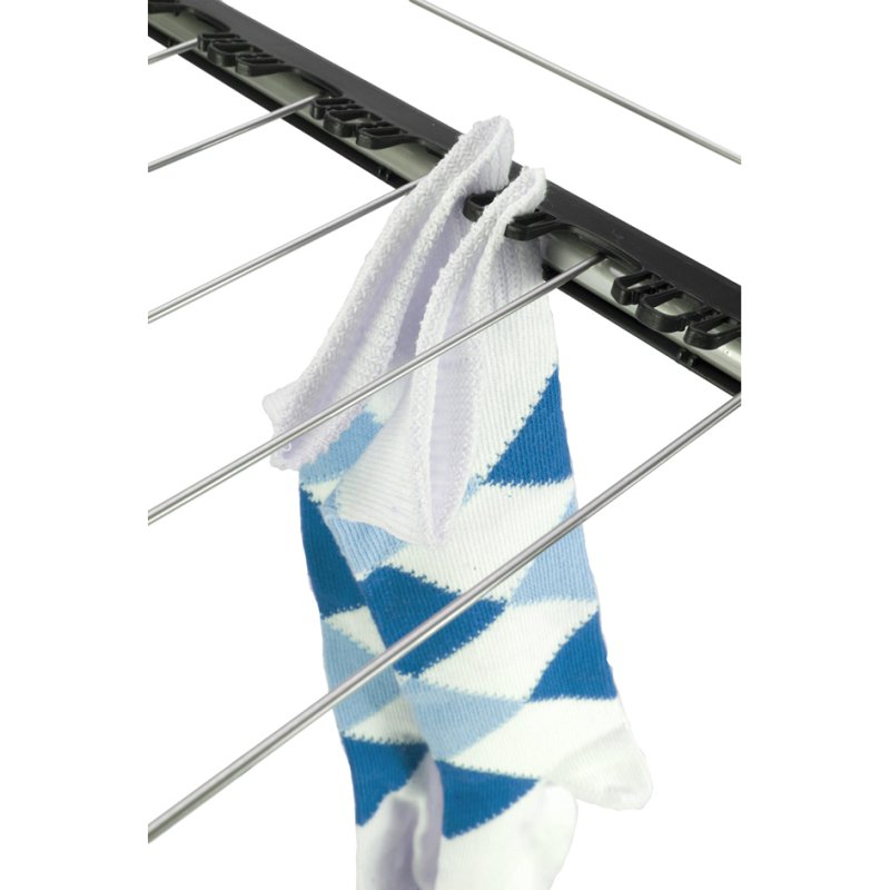 Metaltex étendeur ailé Hydra ONYX, noir mat, pliable, 18 m de longueur de séchage