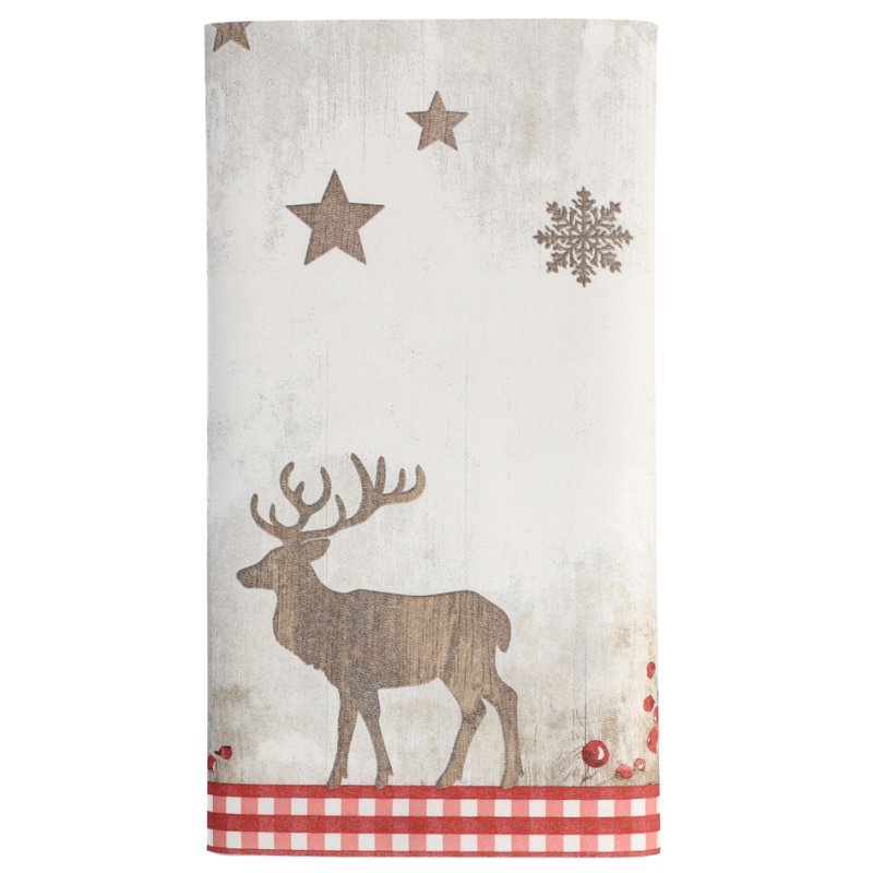 PAPSTAR nappe de Noël X-mas Deer, airlaid, 180×120 cm