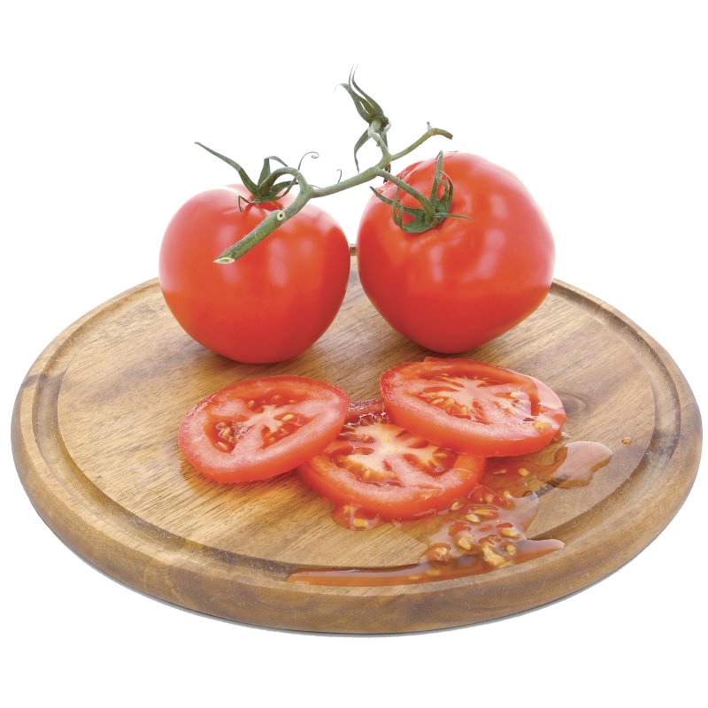 Metaltex planche à découper ronde, bois d'acacia, diamètre 24 cm, avec gouttière