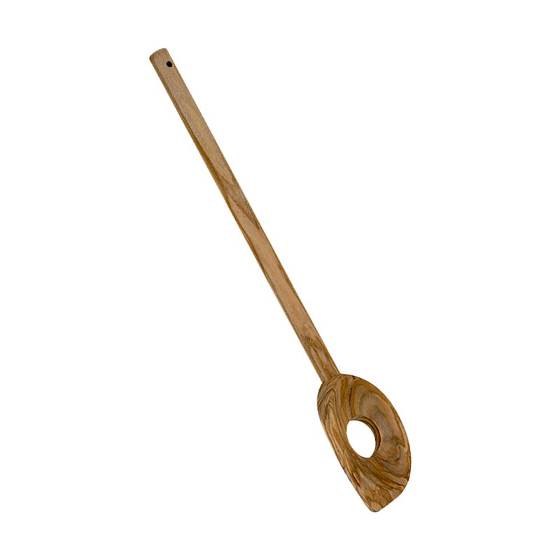Metaltex cuillère à pot avec trou, bois d'olivier, 30 cm