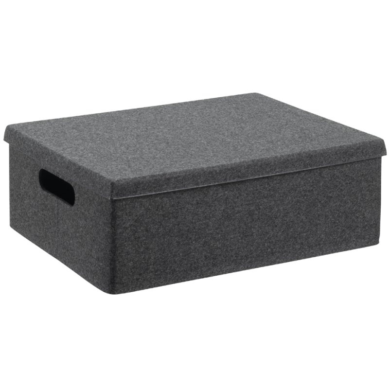 NHG storage box Vega Felt Storage, medium, sage green, 360×270×130 mm