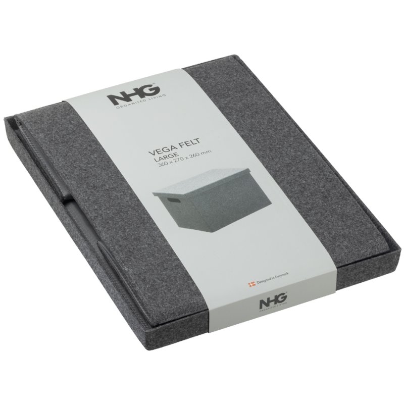 NHG storage box VEGA FELT STORAGE, felt, L, dark grey