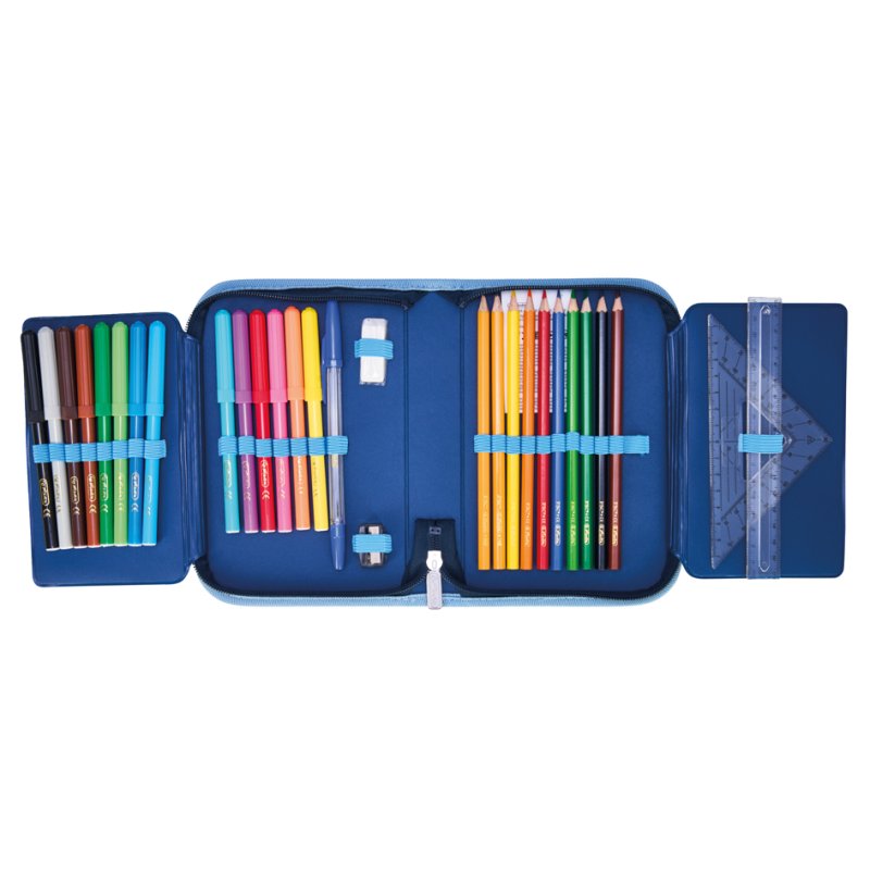 herlitz étui Cosmic Explorer, 31 pièces garni, polyester