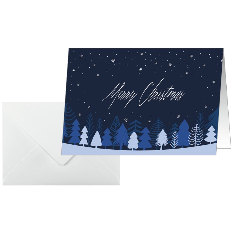 Sigel carte de Noël Snowflake Serenity, A6 paysage, 25 pièces, 250 g/m²