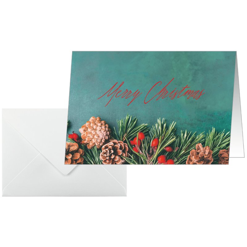 sigel carte de Noël Green Christmas, A6 paysage, 25 cartes + enveloppes