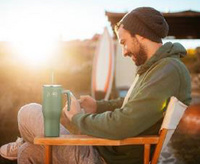 THERMOS gobelet isolé RS, avec paille, lavande, 0,85 L