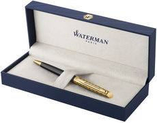 WATERMAN Hémisphère Opera ballpoint pen, black, gold-coloured details, gift box