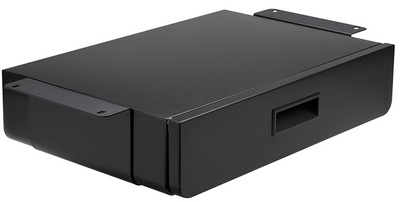 LogiLink under-desk drawer, black, steel, 542×312-567×108 mm