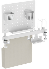 LogiLink système rail organiseur de bureau, blanc, magnétique, capacité de charge 26 kg