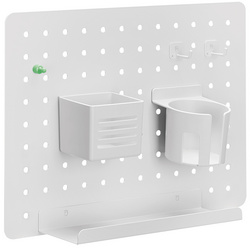 LogiLink wandorganizer geperforeerd, magnetisch, wit, 420×90×320 mm