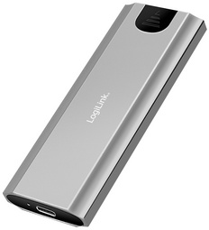 LogiLink USB 3.2 M.2 NVMe SSD enclosure, 10 Gbps, grey