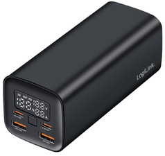 LogiLink batterie externe avec écran, 20.000 mAh, noir, 65 W