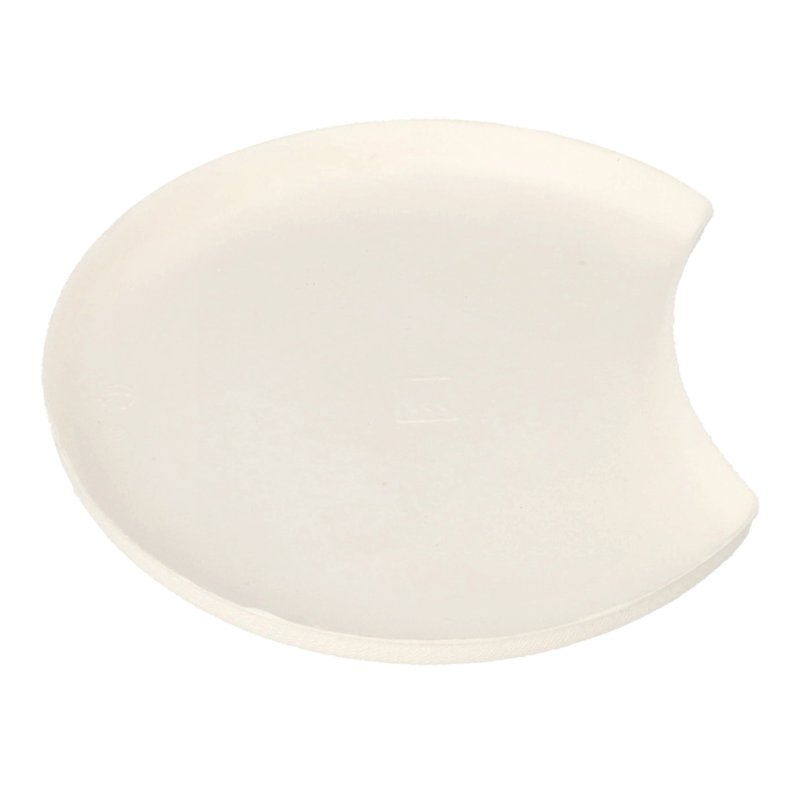PAPSTAR sugarcane small plates half-moon, 120 mm, white, 12 pieces