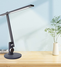 PAPERFLOW LED-bureaulamp BENTO, geborsteld zilver, 10 watt, 1000 lumen