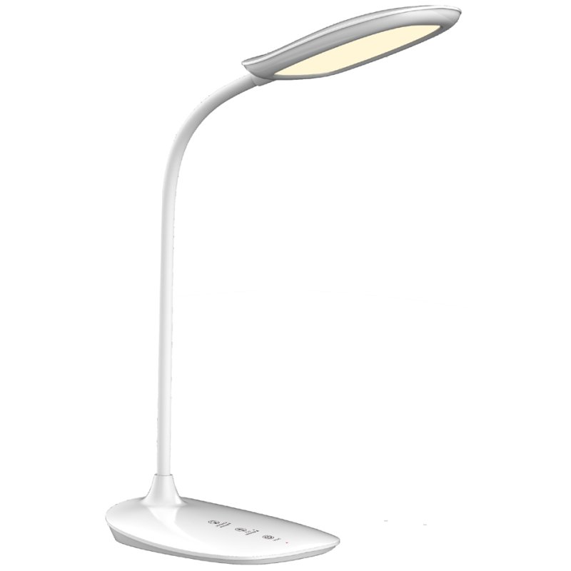 PAPERFLOW LED desk lamp LEON with foot, white, 8 watt, 800 lumen