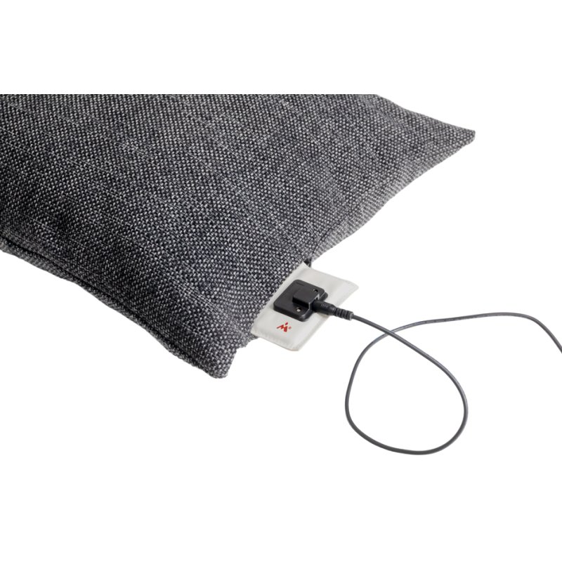 Montandor coussin chauffant infrarouge, gris foncé, batterie rechargeable, 3 niveaux de chaleur