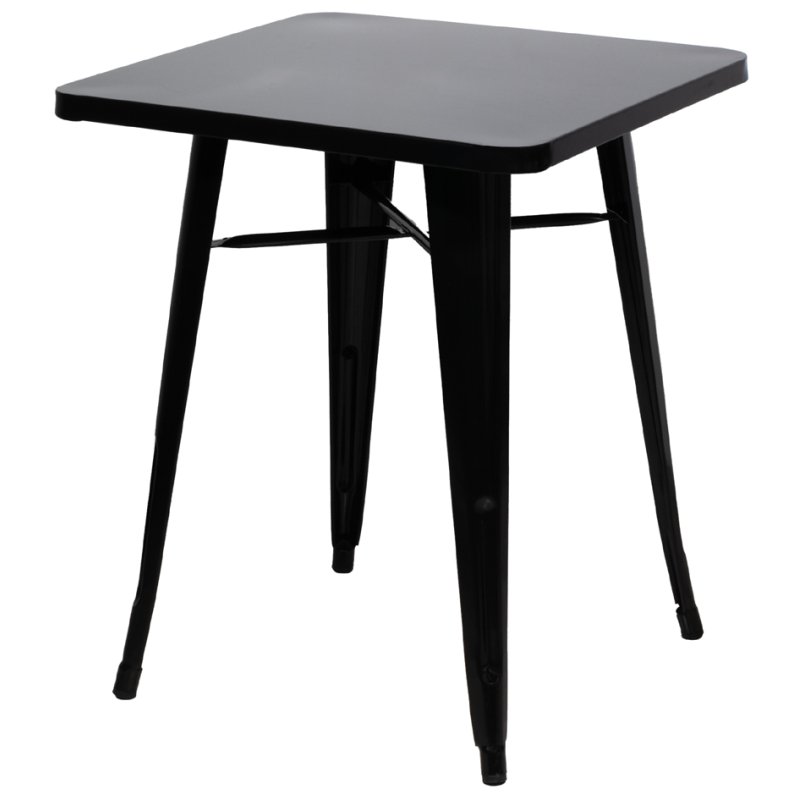 PAPERFLOW table d'extérieur URBAN, blanc, 600×600 mm, acier galvanisé