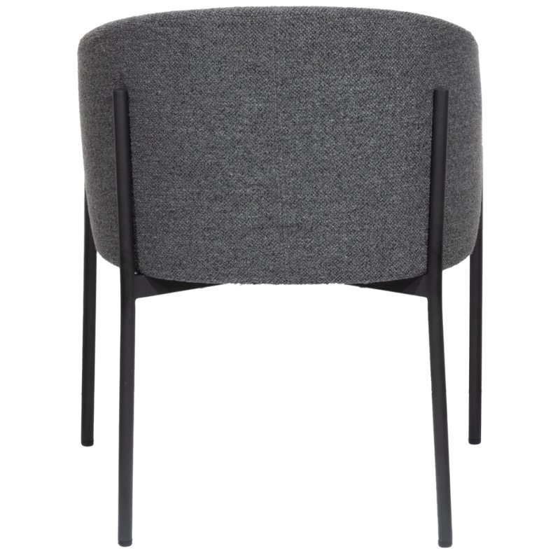 PAPERFLOW chaise visiteur MILO, anthracite, tissu bouclé, piétement 4 pieds